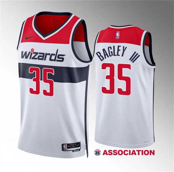 Mens Washington Wizards #35 Marvin Bagley III White Association Edition Stitched Basketball Jersey Dzhi->->NBA Jersey